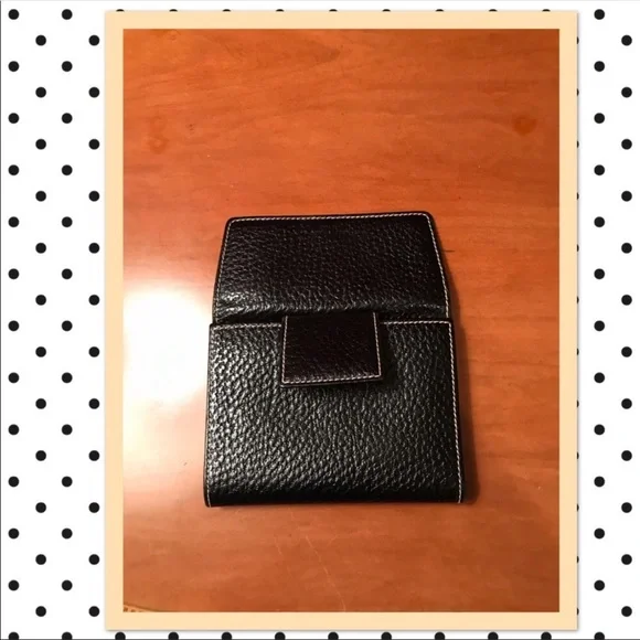 Kate Spade vintage pebbled tri-folding wallet black - Picture 5 of 9